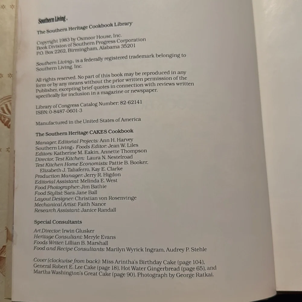 The Southern Heritage Cakes Cookbook